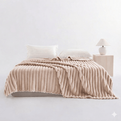 Luxuriously Ribbed Throw, Soft Plush Fleece Blanket, Lightweight and Cosy Sofa Bed throw, 204x248cm, Premium Quality Polyester Decorative Throw for Home Comfort | Fast Dispatch from Local Warehouse | Trusted UK Brand