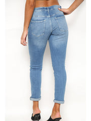 MYT Womens Jeans Ladies High Waist Cotton Mom Relaxed Fit Stretch Denim Pants Waist Size UK 10-22