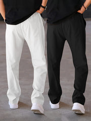Men's Two-pc Pants, Fashionable Casual Trousers for Outdoor Wear
