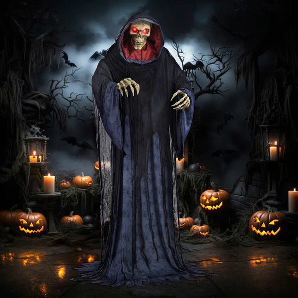 Halloween Rise up Reaper Animatronic with LED Eyes