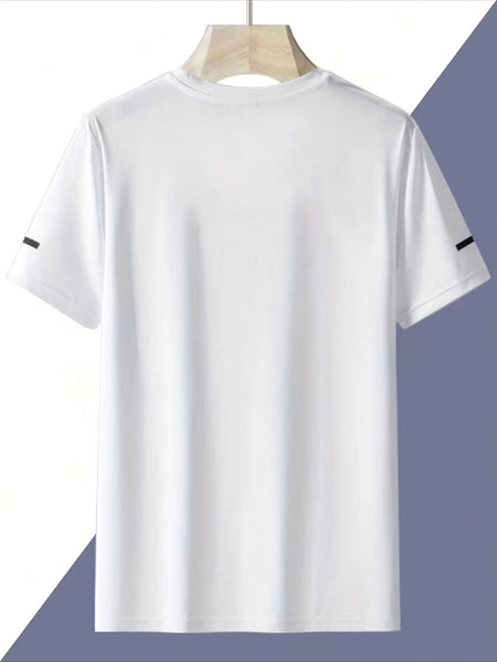 Men's T-shirt multi colored five piece set business style casual fashion short sleeved top
