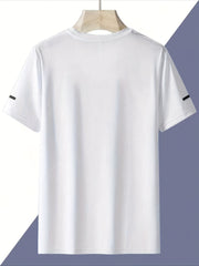 Men's T-shirt multi colored five piece set business style casual fashion short sleeved top