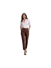 Women Trousers Stretchy Lightweight Finely Stitched Half Elasticated Pull Up Work Formal Pants Inside Leg 27 inches