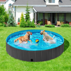 Costoffs Pet Pool Foldable Dog Swimming Pool, Pet Pool Portable Bathing Swimming Tub for Garden/Beach/Yard/Home, L/XL/XXL/XXXL, Blue/Grey/Black/Ocean Blue