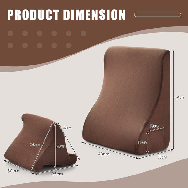 COSTWAY Wedge Pillow Set, Bed Wedge Pillow with Tablet Pillow Stand, High Resilience Foam, Side Pockets, Smooth Zipper, Soft Wedge Pillow for Neck, Shoulder, and Back Pain Relief Bedroom Furniture Bedroom Accessories Furniture for Home From LOCAL WAREHOUS