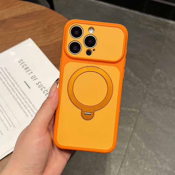 Phone Case: Luxury Magnetic Shock-resistant Phone Case for The iPhone 17 Pro Max, Featuring A Stand and Glass Lens Protection