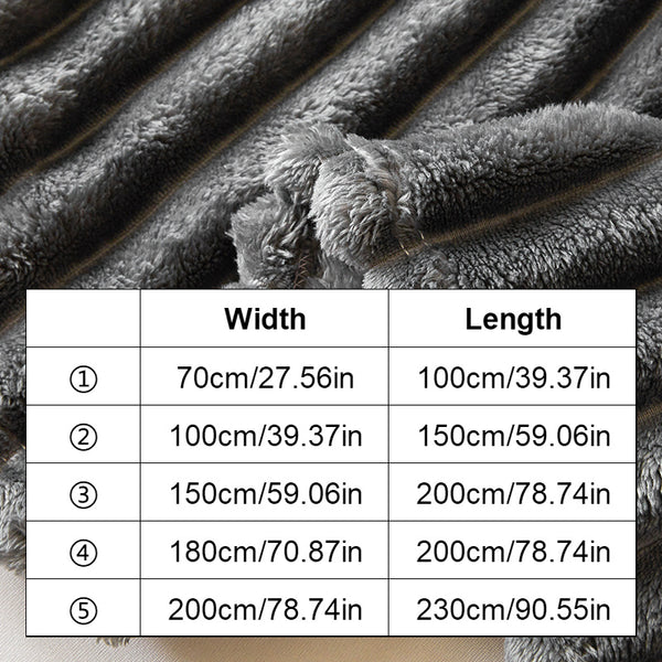 Premium Polyester Ribbed Throw Blanket Ultra Soft Faux Rabbit Fur Warm Lightweight Blanket for Home Office Camping All Seasons UK Brand Fast Delivery