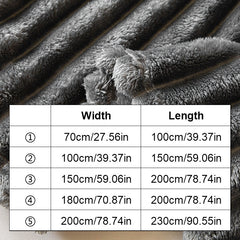 Premium Polyester Ribbed Throw Blanket Ultra Soft Faux Rabbit Fur Warm Lightweight Blanket for Home Office Camping All Seasons UK Brand Fast Delivery