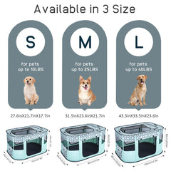 Foldable Pet Playpen, Portable Dog Cat Playpen, Soft Portable Dog Crate, Outdoor/Indoor Exercise Kennel, Dog Cage for Pets