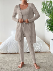 Autumn clothing, casual and elegant Women's three-piece set, stretch fabric, Women's loungewear, suitable for Christmas, holidays, dates, outdoor, beautiful Women's suit.