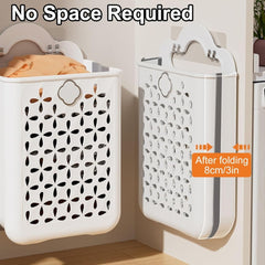 Collapsible Laundry Basket, for Laundry Storage Basket with Handles Wall Laundry Hamper, Versatile Dirty Clothes Storage Bin for Clothes, Towel, Blanke
