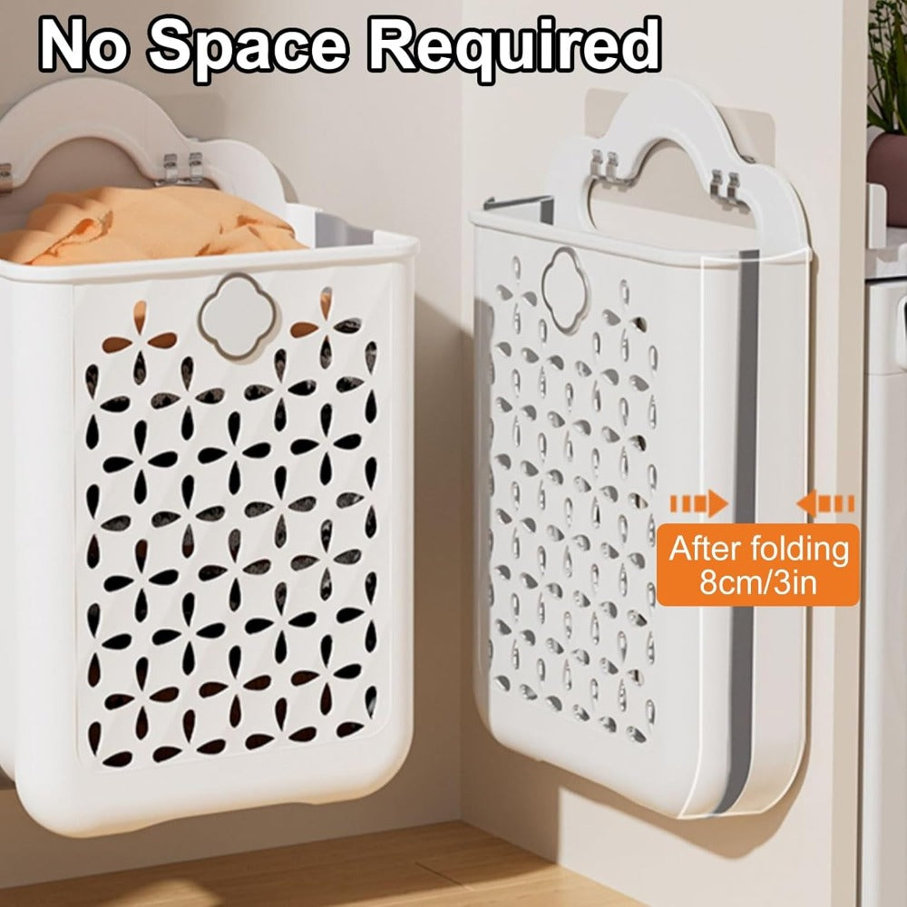 Collapsible Laundry Basket, for Laundry Storage Basket with Handles Wall Laundry Hamper, Versatile Dirty Clothes Storage Bin for Clothes, Towel, Blanke