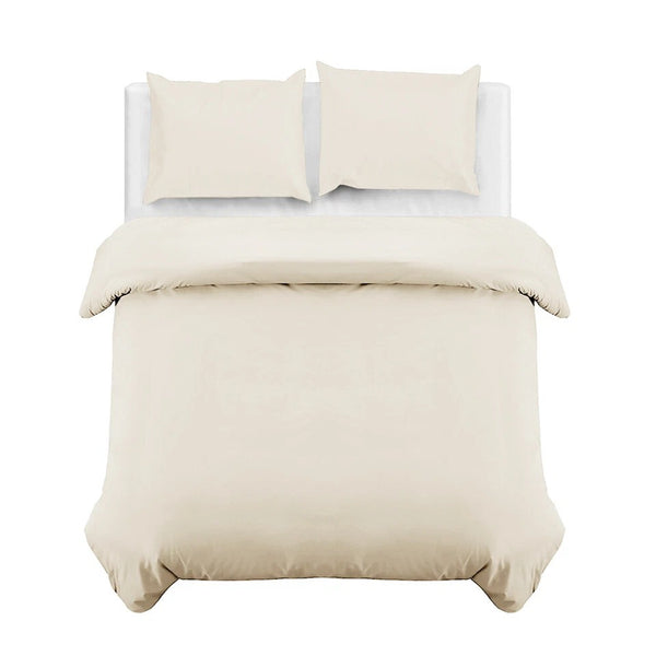 4B Classic Plain Minimal Design Duvet Cover Set – Single Double King Super King Bedding for Home and Guest Rooms
