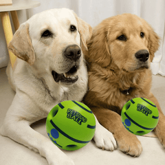 Interactive Giggle Ball for Dogs & Cats - 14cm Training Balls Toy Ball for Dogs Durable Dog Chew Ball for Teeth Cleaning Indestructible Rubber Chew Toy Natural Rubber Teething Ball Squeaky Dog Toy for Interactive Play Self-Entertainment Dog Ball for Alone