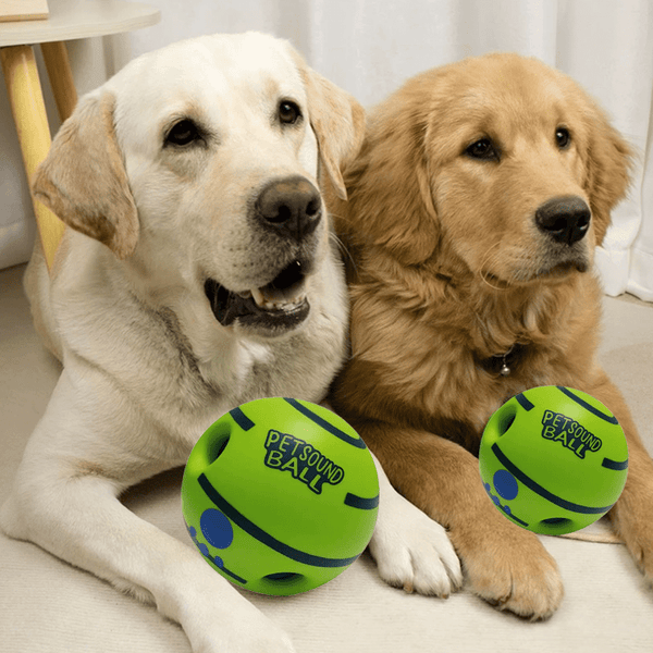 Interactive Giggle Ball for Dogs & Cats - 14cm Training Balls Toy Ball for Dogs Durable Dog Chew Ball for Teeth Cleaning Indestructible Rubber Chew Toy Natural Rubber Teething Ball Squeaky Dog Toy for Interactive Play Self-Entertainment Dog Ball for Alone