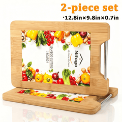 3/2/1pc Upgraded Large Chopping Board, High-quality Wooden Chopping Board, Food Safety, Durable Wood Blocks, Suitable for Meat, Cheese, Bread, Vegetables and Fruits, Ideal Kitchen Utensil, Perfect Gift for Families and Dormitories.