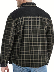 US Size Men'S Casual High-Quality Fall/Winter Plaid Jacket