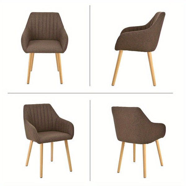 Modern Scandinavian Dining Chairs Suitable for - Ergonomic Armrests & Padded Seats with Cushioned Backrest, Soft /Upholstery & Sturdy Legs - - Modern Chairs, for, or for Company Events (Assembly Required)