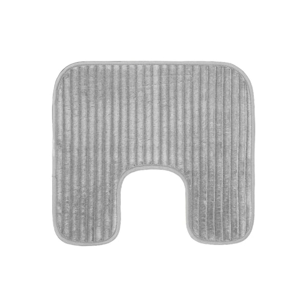 2 Piece VERTICAL Bath Mat Set Extra Soft Easy Care Plush Bath Rug + Toilet Mats Super Absorbent Non Slip Bathmat for Bathroom Toilet Shower