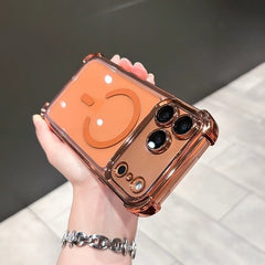 Phone Case - Premium Minimalist Protective Cover for Iphone 17 Pro Max & 17 Pro in Starry Orange, Featuring a Transparent Magnetic Design And Full Drop Protection with Four Corners