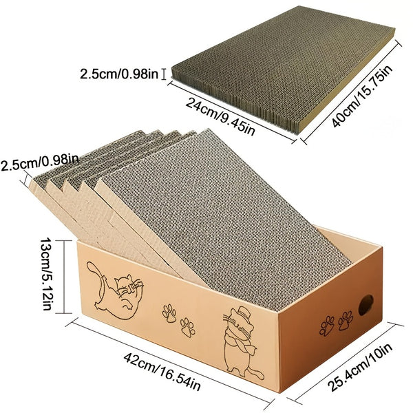 Pet Cat Kitten Cardboard Corrugated Scratcher Scratching Pad Sofa Board Mat