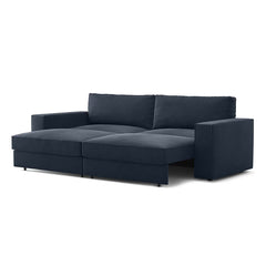Coddle Infinity Navy Velvet Convertible Sofa Bed