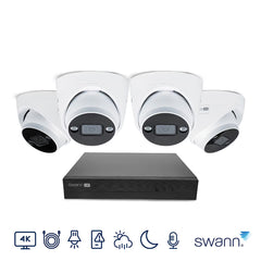 Swann 4K NVR 8 X Channel / 4 X NHD-ADVANXB Dome Cameras with 1TB HDD SWNVK-8ADVANX4D-EU