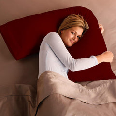 Adam Home V Pillow with Pillowcase Extra Filled Hollow Fiber for Neck Support, Orthopedic, Maternity Pregnancy & Nursing Super Soft & Comfortable V shaped Pillow with Pillowcase