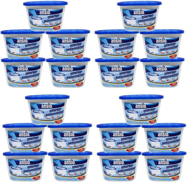 ANSIO Dehumidifier 500Ml Pack of 10 Condensation Remover Moisture Absorber Dehumidifiers for Damp, Mould, Moisture in Home, Kitchen, Wardrobe, Bedroom