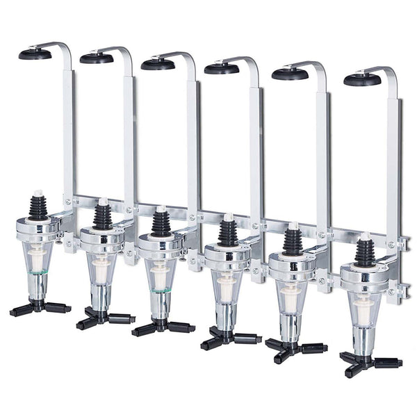 4/6 Bottle Optics for Spirits Bar Butler Wall Mounted Bottle Bracket Upside Down Drink Dispenser Stand Rack for Home Pub or Kitchen Bar, 30ml Optic Spirit Barware Set