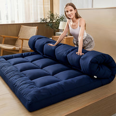 1200GSM Futon Mattress, a Padded Japanese-Style Floor Mattress with a Quilted Design, Featuring a 10Cm Extra Thick Folding Sleeping Pad That Is Breathable, Suitable for Use As a Floor Lounger Or Guest Bed for Camping