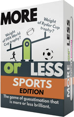 More or Less First Edition Card Game - How Good Is Your Judgement? 2 Players + | Secret Santa or Stocking Filler for Him or Her | for Kids, Teens & Adults | Play Anywhere | Age 12+