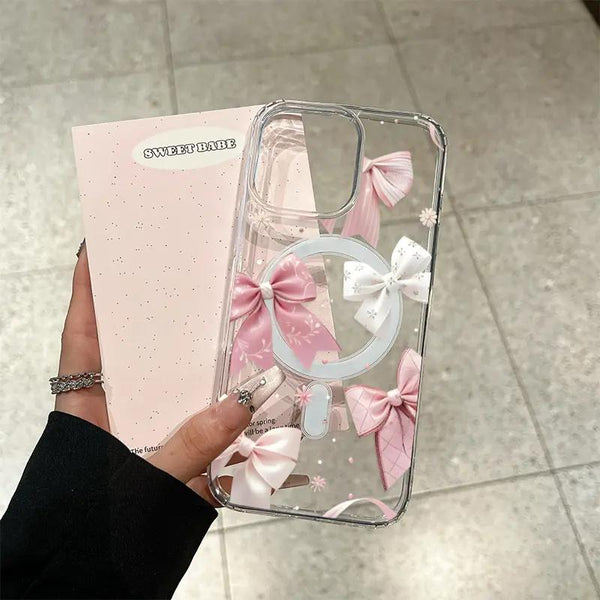 Phone Case - Cartoon Butterfly Pattern Mobile PHONE Case, Acrylic Transparent Magnetic Soft Shell, Suitable for Iphone 17 16 15 14 13 12 11 PROMAX AIR PLUS Anti-Fall, Lightweight AND DURABLE, Support Wireless Charging