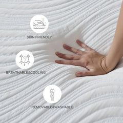 10cm/15cm Thick Folding Memory Foam Mattress Topper & Travel Bed - Single/Small Double/Double/King Size Bed in a Box, Removable Cover, Medium-Firm, Portable Foldable Mattress for, Camping, Guest Room (No Wood, Durable