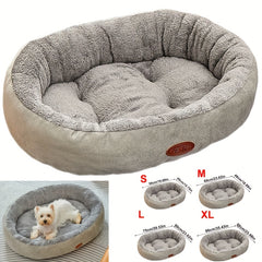 Luxury Soft Washable Pet Bed - Plush Warm Dog & Cat Cushion with Rounded Edges, Cozy Modern Bed for Small to Large Pets, Durable Easy-Clean Fabric, S/M/L/XL Sizes, Indoor/Outdoor Use, No Assembly Required, Ideal for Puppies & Kittens, Puppy Bed