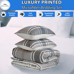 Microfiber Printed Bedding Set | Ultra Soft Duvet Quilt Cover Lightweight & Breathable Fabric | Elegant Patterned Design for Modern Bedrooms | Available in King Size | Machine Washable, Quick Dry & Long Lasting Comfort | LOCAL WAREHOUSE Dispatch | Trusted