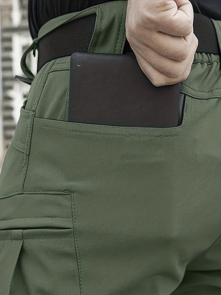 Lined Tactical Cargo Pants | Thickened, Fleece Multi-Pocket Design, Windproof, Stretch Fabric, Perfect for Winter Outdoor Activities, No Belt