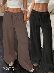 Two-Piece Set Women'S Elegant Trousers Casual Straight-Leg Pants