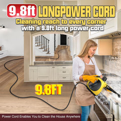 Handheld Pressurized Steam Cleaner with 11-Piece Accessory Set, Multi-Surface Steamer for Cleaning