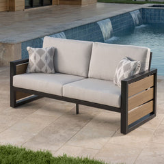 Sunvilla Bradford 5 Piece Deep Seating Fire Patio Set + Cover