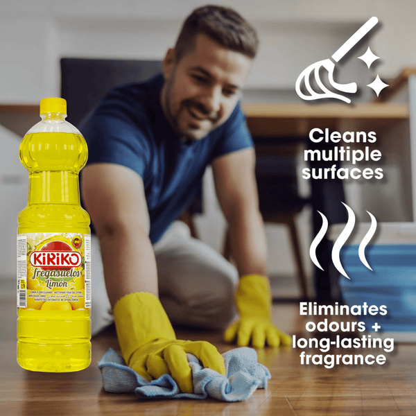 Kiriko 6pcs Spanish Cleaning Products Bundle Gift Set, 1.5L Each, Multipurpose Floor Cleaner with Pine Tree, Morning Glory, Flowers, Jabon De Marsella, Talc & Lemon Scent