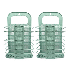 Lizzy 2pcs Laundry Hamper Foldable | Family Slim Reusable Plastic Laundry Clothes Washing Hamper Bin Collapsible Waterproof Clothes Storage Basket