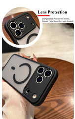 Phone Case - Premium Minimalist Frosted Skin-Feel Magnetic Phone Case - Fingerprint-Resistant, with Lens Protection, Wireless Charging Supported, Black Business-Style Protective Case for Iphone 17/16/15/14/13/12/11 Pro Max/Plus, Precise Cutouts