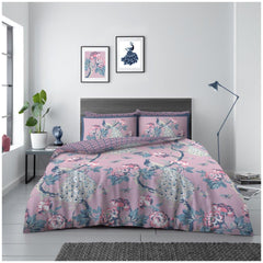 VELVETIO Alexia Printed Duvet Cover Set with Matching Pillowcases | Lightweight, Ultra Soft & Wrinkle-Resistant Comforter Cover with Secure Button Closure | Designed for Easy-Care and Long-Lasting Comfort | Available in Single Double & King Sizes | Stylis