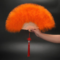 1pc New Feather Folding Fans Hand Fan Dance Costume Wedding Party Fans for Women
