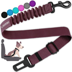 COOYOO Dog Seat Belt,3 Piece Set Retractable Dog Car Harness Adjustable Dog Seat Belt for Vehicle Nylon Pet Safety Seat Belts Heavy Duty & Elastic