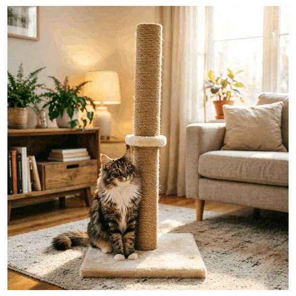Cat Scratching Post 62CM Pole Scratcher Tree Scratch Post Woven Sisal Tall