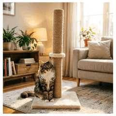 Cat Scratching Post 62CM Pole Scratcher Tree Scratch Post Woven Sisal Tall