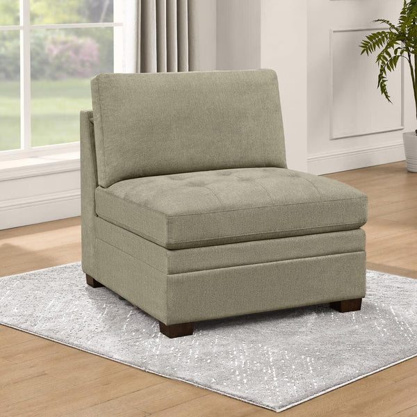 Thomasville Tisdale Beige Fabric Armless Chair