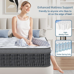 King Size Mattress (150x200x28cm/135x190x28cm) 2000+ Pocket Springs & Gel Memory Foam 7-Zone Ortho Support Reinforced Reduction Medium Firm Fits King Size Bedding 45cm Rolled Box (Christmas, Halloween Valentine's Day gifts), 200-Night Trial Christmas gift